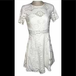 Top shop lace detail short sleeve dress 6